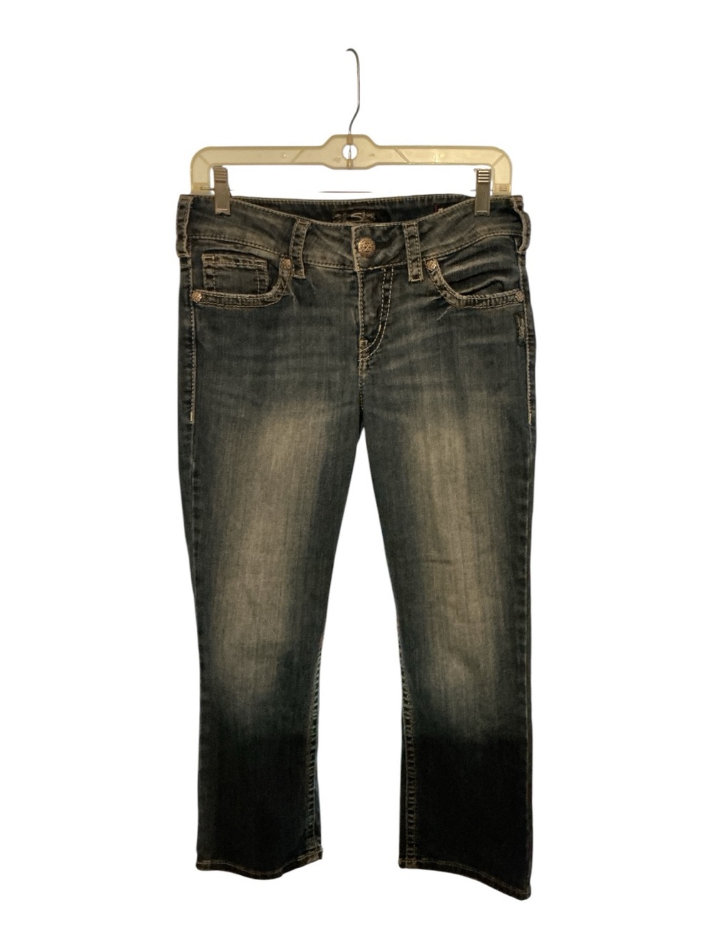 Silver Women’s Faded Black Slim Straight Jeans
